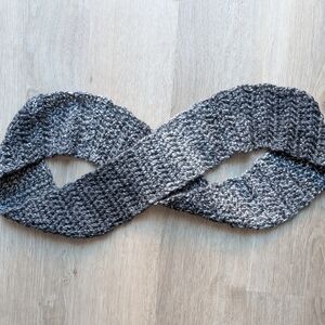 Grey knit Infinity Scarf